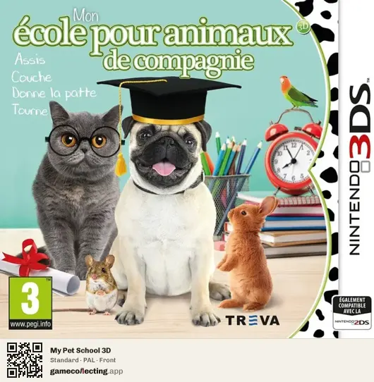 My Pet School 3D Nintendo 3DS, PAL box front