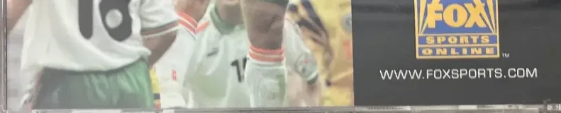 Fox Sports Soccer '99, the ESRB box on its front