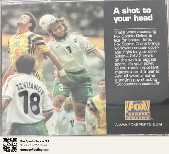 Fox Sports Soccer '99 PlayStation, NTSC box front