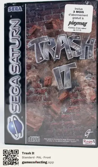 Trash It Sega Saturn, PAL box front