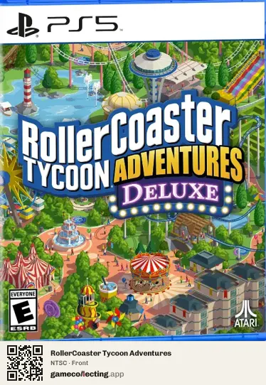 RollerCoaster Tycoon Adventures PlayStation 5, NTSC box front