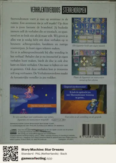 Story Machine: Star Dreams Philips CD-i, Netherlands box back