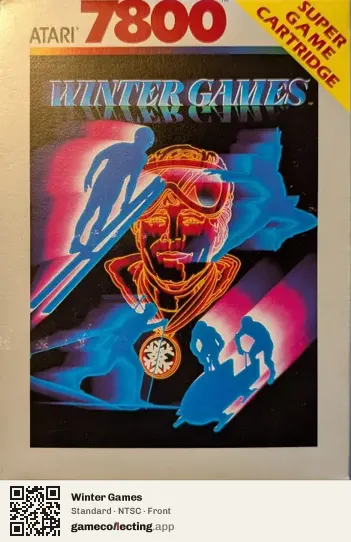 Winter Games Atari 7800, NTSC box front