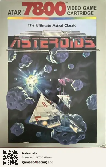 Asteroids Atari 7800, NTSC box front