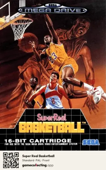 Super Real Basketball Sega Mega Drive / Genesis, PAL box front