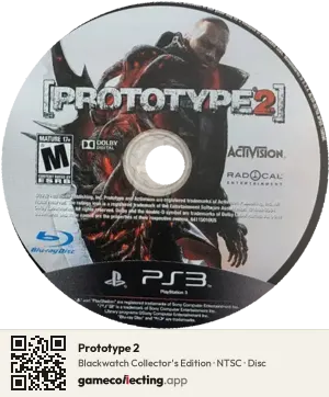 Prototype 2 PlayStation 3, NTSC disc