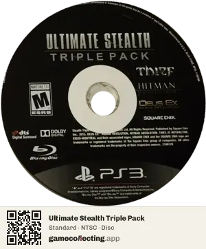 Ultimate Stealth Triple Pack PlayStation 3, NTSC disc