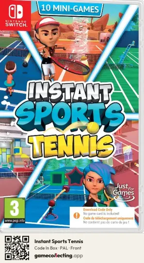 Instant Sports Tennis Nintendo Switch, PAL box front