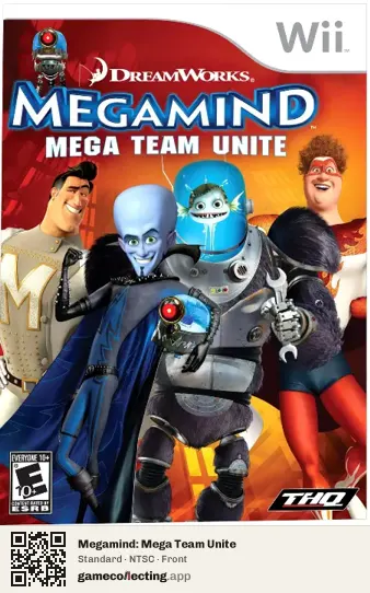 Megamind: Mega Team Unite Nintendo Wii, NTSC box front