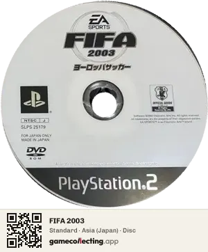 FIFA 2003 PlayStation 2, Asia disc
