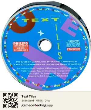 Text Tiles Philips CD-i, NTSC disc
