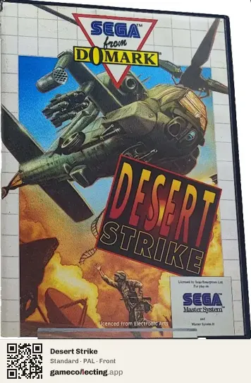 Desert Strike Sega Master System, PAL box front