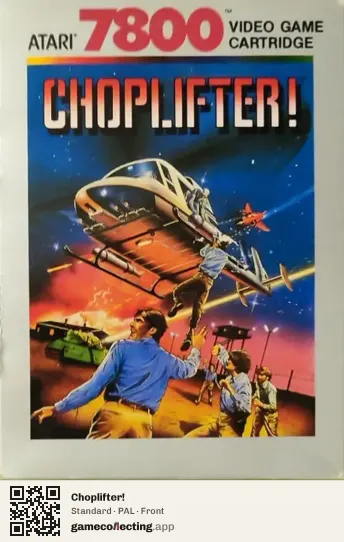 Choplifter! Atari 7800, PAL box front