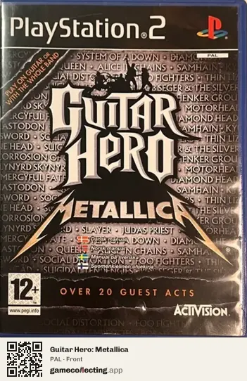 Guitar Hero: Metallica PlayStation 2, PAL box front