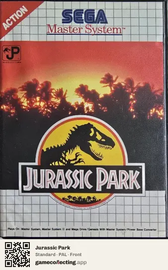 Jurassic Park Sega Master System, PAL box front