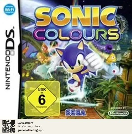 Sonic Colors Nintendo DS, Germany box front