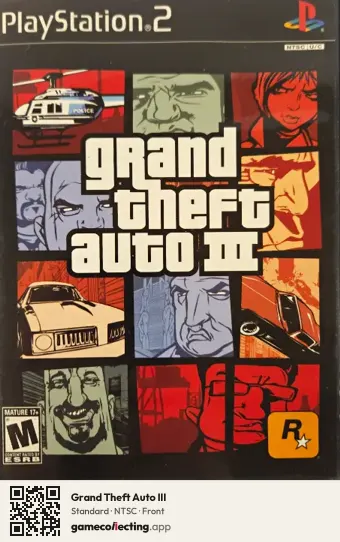 Grand Theft Auto III PlayStation 2, NTSC box front
