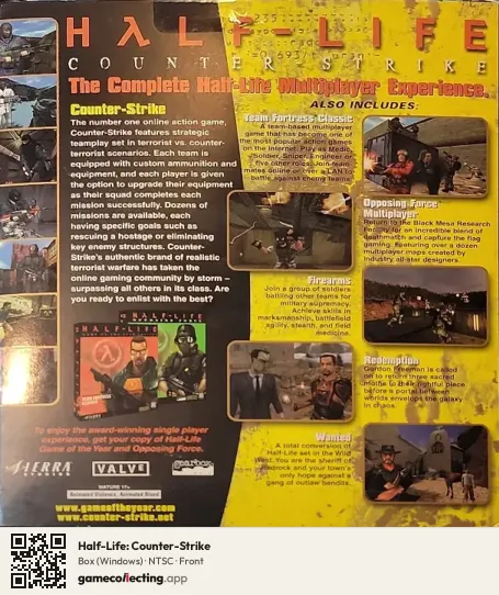 Half-Life: Counter-Strike Computer, NTSC box front