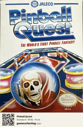 Pinball Quest Nintendo Entertainment System, NTSC box front