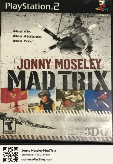Jonny Moseley Mad Trix PlayStation 2, NTSC box front