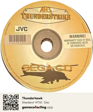 Thunderhawk Sega Mega-CD / Sega CD, NTSC disc