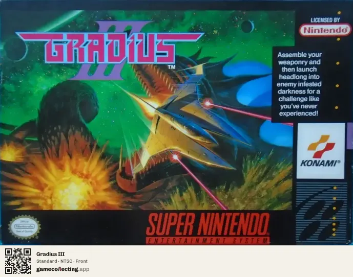 Gradius III Super Nintendo Entertainment System, NTSC box front
