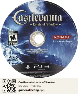 Castlevania: Lords of Shadow PlayStation 3, NTSC disc