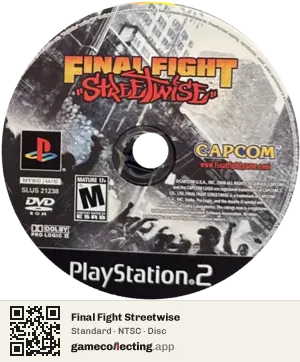 Final Fight Streetwise PlayStation 2, NTSC disc