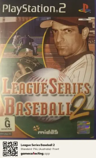 League Series Baseball 2 PlayStation 2, Australia box front