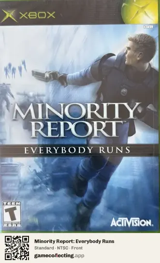 Minority Report: Everybody Runs Xbox, NTSC box front