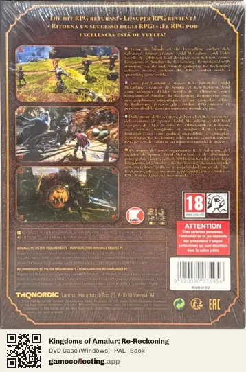 Kingdoms of Amalur: Re-Reckoning Computer, PAL box back
