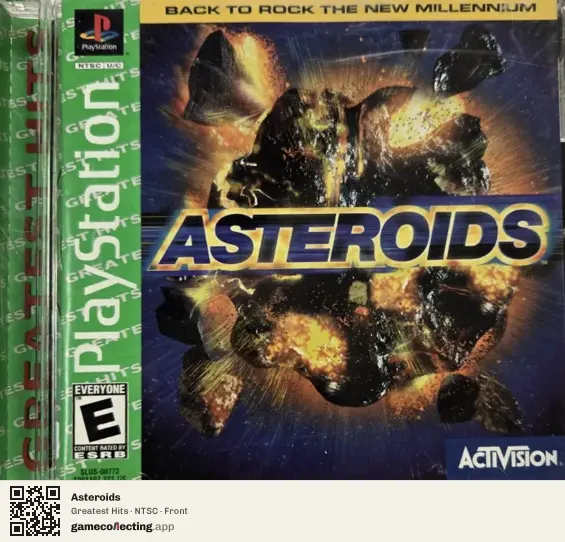 Asteroids PlayStation, NTSC box front