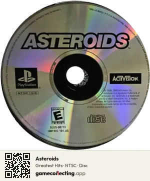 Asteroids PlayStation, NTSC disc