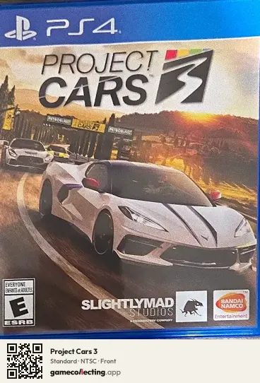 Project Cars 3 PlayStation 4, NTSC box front