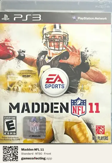Madden NFL 11 PlayStation 3, NTSC box front