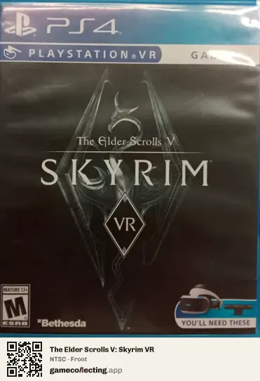 The Elder Scrolls V: Skyrim VR PlayStation 4, NTSC box front