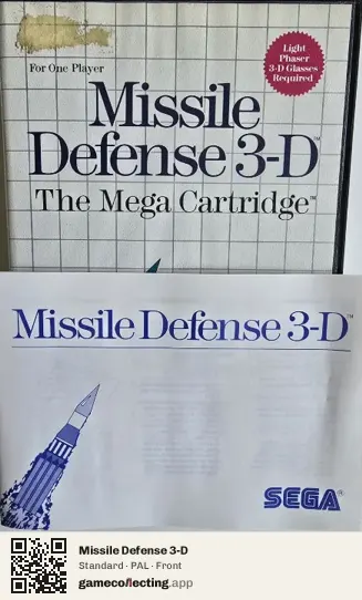 Missile Defense 3-D Sega Master System, PAL box front