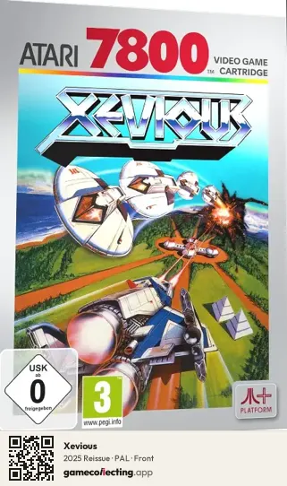 Xevious Atari 7800, PAL box front