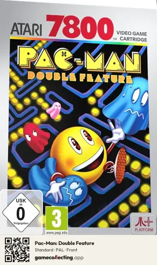 Pac-Man: Double Feature Atari 7800, PAL box front