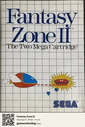 Fantasy Zone II Sega Master System, NTSC box front