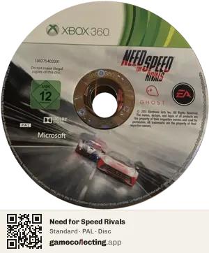 Need for Speed Rivals Xbox 360, PAL disc