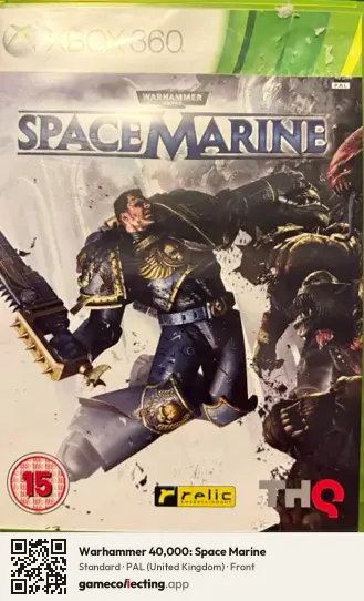 Warhammer 40,000: Space Marine Xbox 360, United Kingdom box front