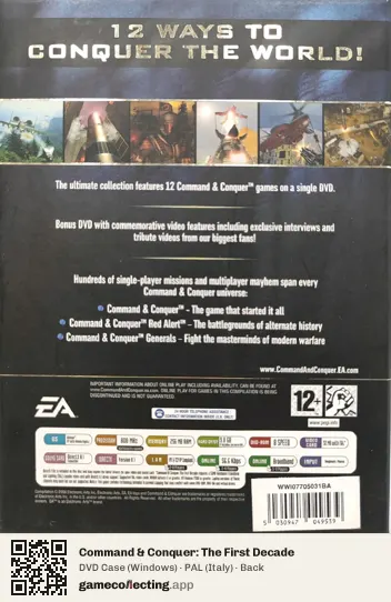 Command & Conquer: The First Decade Computer, Italy box back