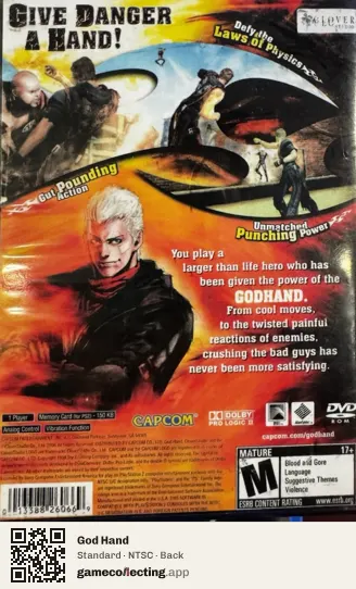 God Hand PlayStation 2, NTSC box back