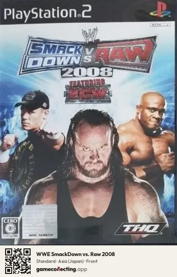 WWE SmackDown vs. Raw 2008 PlayStation 2, Asia box front