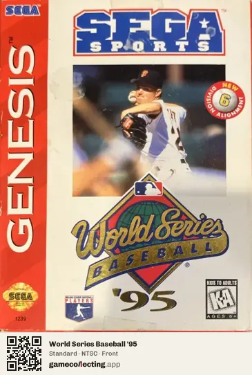 World Series Baseball '95 Sega Mega Drive / Genesis, NTSC box front