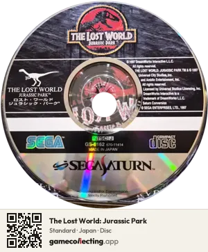 The Lost World: Jurassic Park Sega Saturn, Japan disc