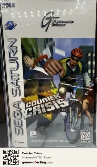 Courier Crisis Sega Saturn, NTSC box front