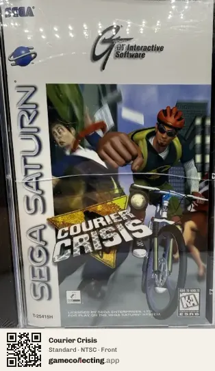 Courier Crisis Sega Saturn, NTSC box front