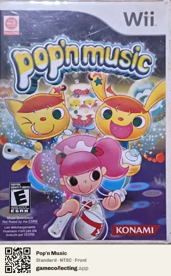 Pop'n Music Nintendo Wii, NTSC box front